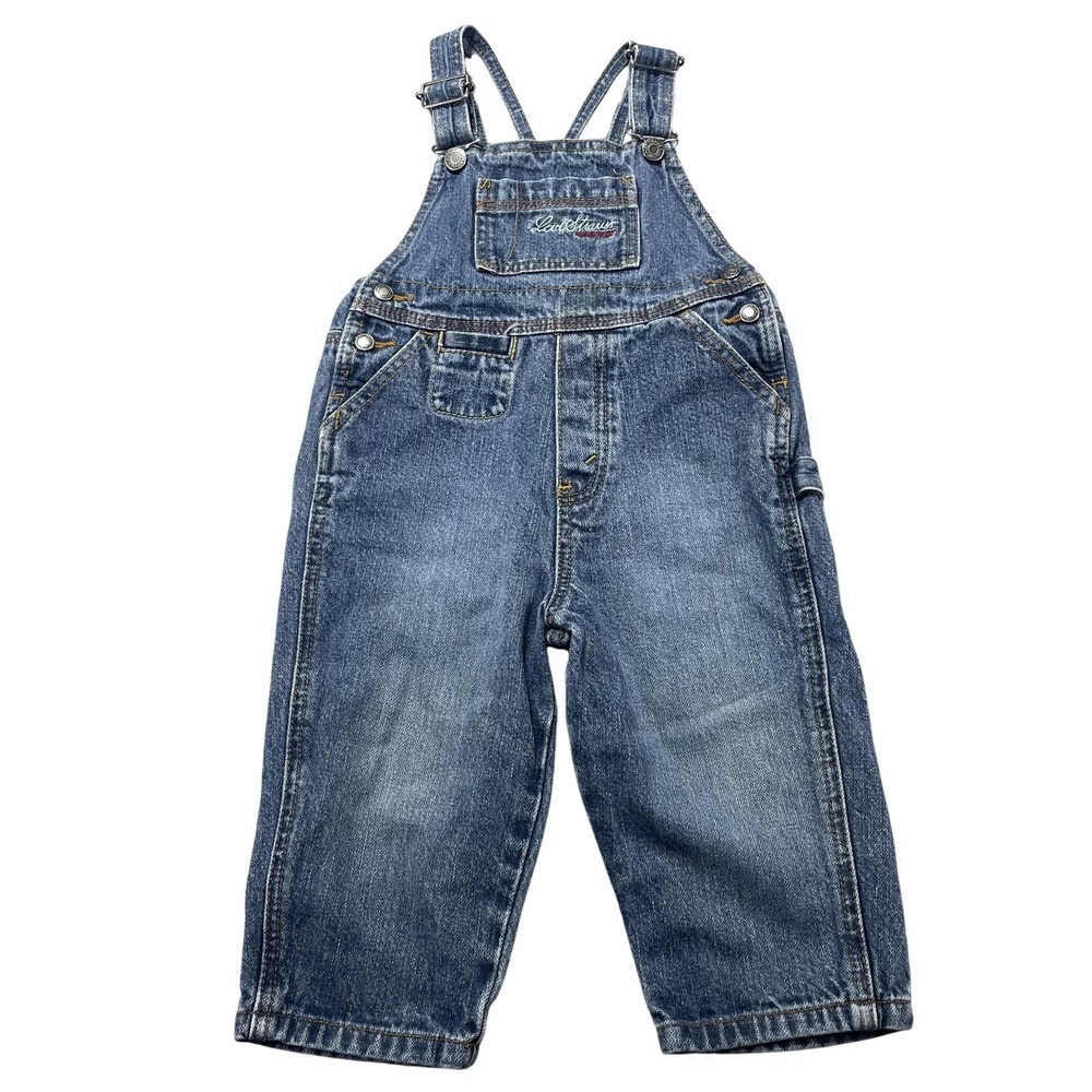 Levi Strauss Signature Overalls Infant Boys 24M Blue Denim Bib Pocket Adjustable